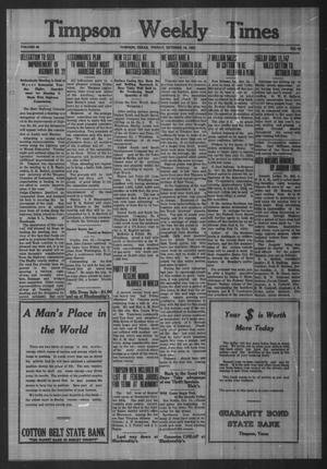 Timpson Weekly Times (Timpson, Tex.), Vol. 45, No. 42, Ed. 1 Friday, October 16, 1931