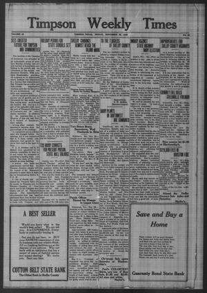 Timpson Weekly Times (Timpson, Tex.), Vol. 43, No. 48, Ed. 1 Friday, November 30, 1928