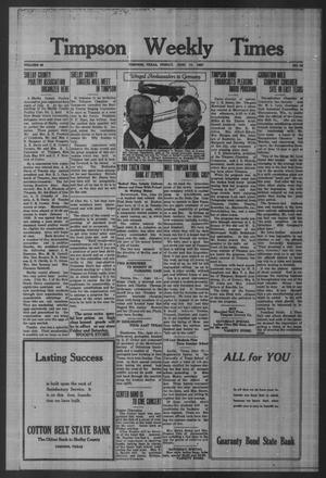 Timpson Weekly Times (Timpson, Tex.), Vol. 42, No. 24, Ed. 1 Friday, June 17, 1927