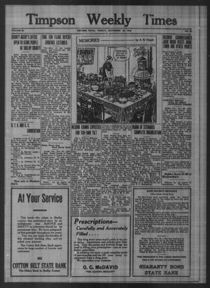 Timpson Weekly Times (Timpson, Tex.), Vol. 50, No. 48, Ed. 1 Friday, November 29, 1935