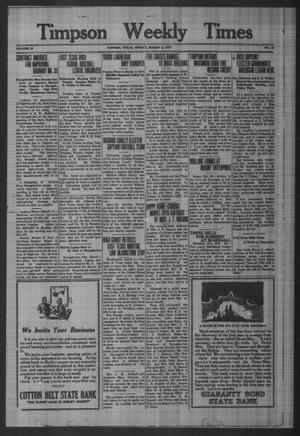 Timpson Weekly Times (Timpson, Tex.), Vol. 47, No. 10, Ed. 1 Friday, March 4, 1932