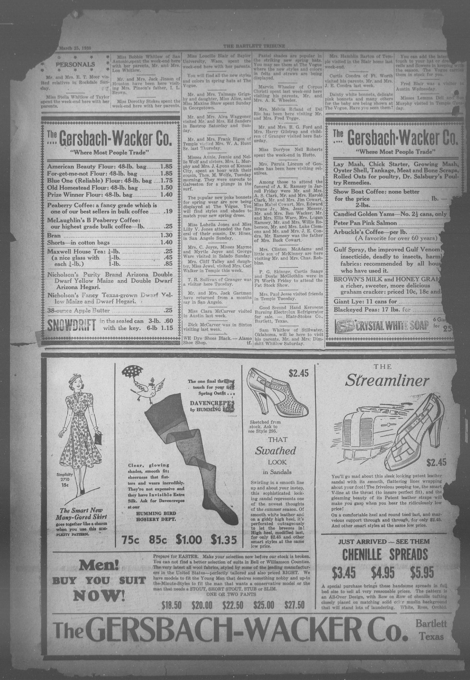 The Bartlett Tribune and News (Bartlett, Tex.), Vol. 51, No. 27, Ed. 1, Friday, March 25, 1938
                                                
                                                    [Sequence #]: 6 of 6
                                                