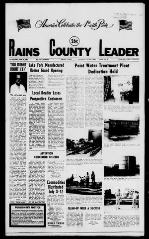 Rains County Leader (Emory, Tex.), Vol. 98, No. 5, Ed. 1 Thursday, July 4, 1985