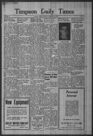 Timpson Daily Times (Timpson, Tex.), Vol. 44, No. 31, Ed. 1 Monday, February 12, 1945