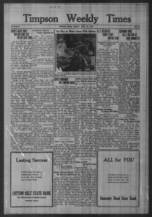 Timpson Weekly Times (Timpson, Tex.), Vol. 42, No. 25, Ed. 1 Friday, June 24, 1927