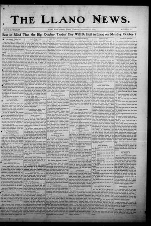 The Llano News. (Llano, Tex.), Vol. 33, No. 16, Ed. 1 Thursday, September 28, 1916