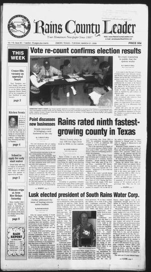 Rains County Leader (Emory, Tex.), Vol. 118, No. 40, Ed. 1 Tuesday, March 21, 2006