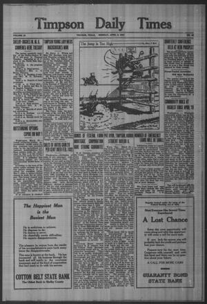 Timpson Daily Times (Timpson, Tex.), Vol. 33, No. 66, Ed. 1 Monday, April 2, 1934