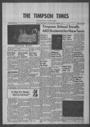The Timpson Times (Timpson, Tex.), Vol. 82, No. 34, Ed. 1 Friday, September 1, 1967