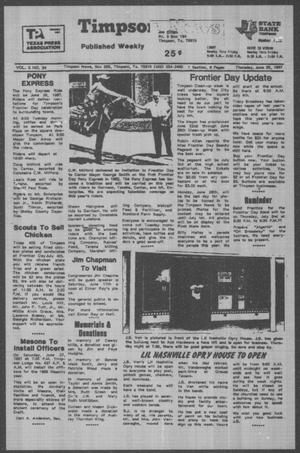 Timpson News (Timpson, Tex.), Vol. 3, No. 24, Ed. 1 Thursday, June 25, 1987