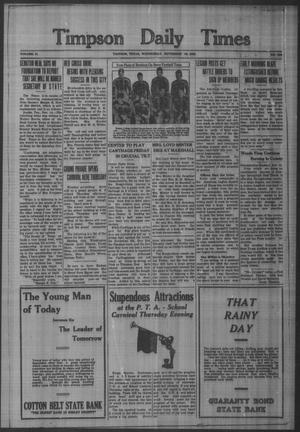 Timpson Daily Times (Timpson, Tex.), Vol. 31, No. 228, Ed. 1 Wednesday, November 16, 1932