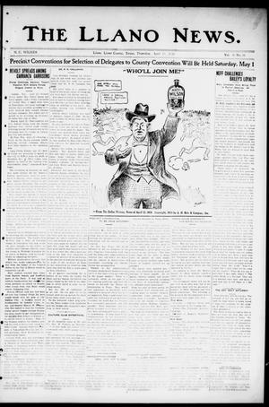 The Llano News. (Llano, Tex.), Vol. 36, No. 41, Ed. 1 Thursday, April 29, 1920