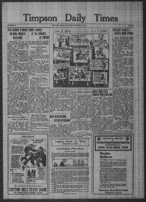 Timpson Daily Times (Timpson, Tex.), Vol. 36, No. 52, Ed. 1 Saturday, March 13, 1937