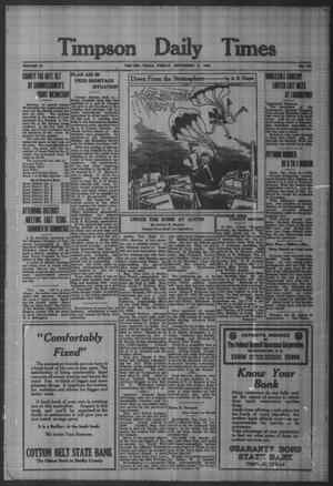 Timpson Daily Times (Timpson, Tex.), Vol. 33, No. 178, Ed. 1 Friday, September 7, 1934
