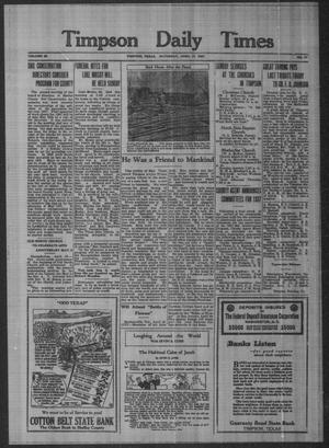 Timpson Daily Times (Timpson, Tex.), Vol. 36, No. 77, Ed. 1 Saturday, April 17, 1937