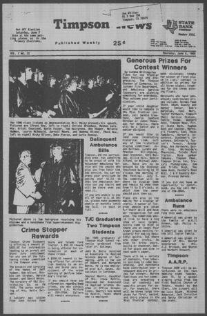 Timpson News (Timpson, Tex.), Vol. 2, No. 22, Ed. 1 Thursday, June 5, 1986