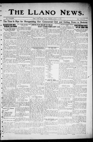 The Llano News. (Llano, Tex.), Vol. 35, No. 25, Ed. 1 Thursday, January 23, 1919