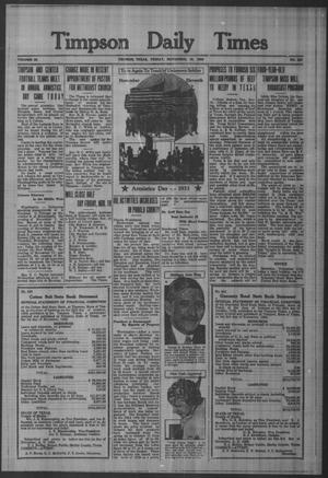 Timpson Daily Times (Timpson, Tex.), Vol. 32, No. 223, Ed. 1 Friday, November 10, 1933