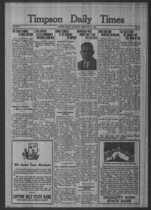 Timpson Daily Times (Timpson, Tex.), Vol. 31, No. 42, Ed. 1 Saturday, February 27, 1932