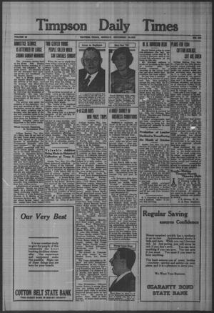 Timpson Daily Times (Timpson, Tex.), Vol. 32, No. 225, Ed. 1 Monday, November 13, 1933
