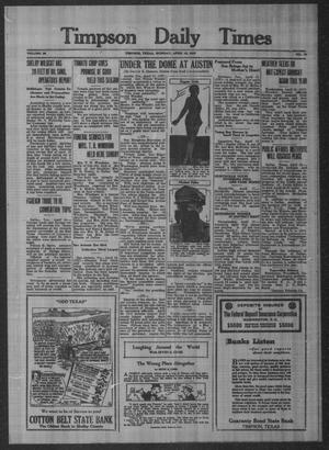 Timpson Daily Times (Timpson, Tex.), Vol. 36, No. 78, Ed. 1 Monday, April 19, 1937
