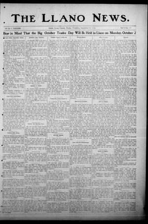 The Llano News. (Llano, Tex.), Vol. 33, No. 15, Ed. 1 Thursday, September 21, 1916
