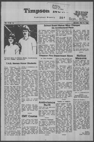 Timpson News (Timpson, Tex.), Vol. 2, No. 19, Ed. 1 Thursday, May 15, 1986