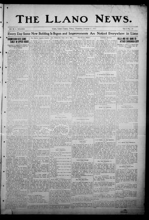 The Llano News. (Llano, Tex.), Vol. 33, No. 30, Ed. 1 Thursday, January 11, 1917