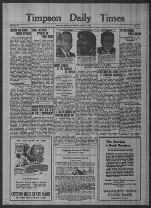 Timpson Daily Times (Timpson, Tex.), Vol. 35, No. 118, Ed. 1 Saturday, June 13, 1936
