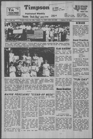 Timpson News (Timpson, Tex.), Vol. 3, No. 23, Ed. 1 Thursday, June 18, 1987