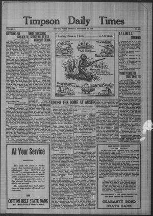 Timpson Daily Times (Timpson, Tex.), Vol. 34, No. 234, Ed. 1 Monday, November 25, 1935