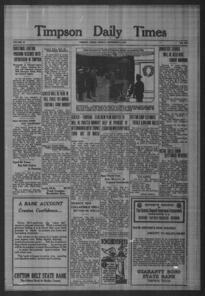 Timpson Daily Times (Timpson, Tex.), Vol. 33, No. 223, Ed. 1 Friday, November 9, 1934