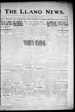 Primary view of object titled 'The Llano News. (Llano, Tex.), Vol. 38, No. 40, Ed. 1 Thursday, May 5, 1921'.
