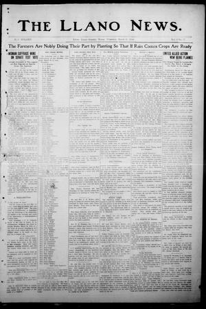 Primary view of object titled 'The Llano News. (Llano, Tex.), Vol. 34, No. 37, Ed. 1 Thursday, March 21, 1918'.
