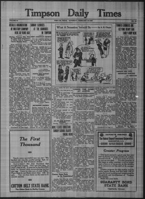 Timpson Daily Times (Timpson, Tex.), Vol. 34, No. 39, Ed. 1 Saturday, February 23, 1935