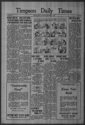 Timpson Daily Times (Timpson, Tex.), Vol. 33, No. 174, Ed. 1 Saturday, September 1, 1934