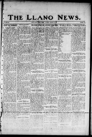 Primary view of object titled 'The Llano News. (Llano, Tex.), Vol. 41, No. 19, Ed. 1 Thursday, January 24, 1929'.