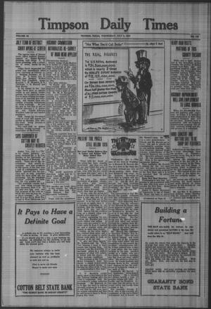 Timpson Daily Times (Timpson, Tex.), Vol. 32, No. 132, Ed. 1 Wednesday, July 5, 1933