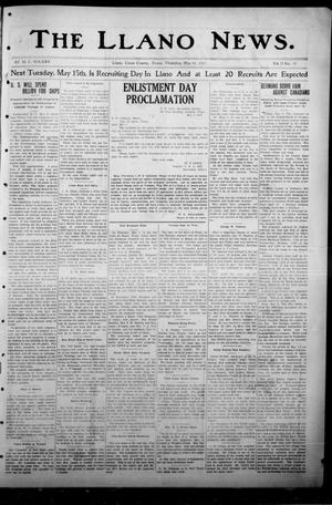 The Llano News. (Llano, Tex.), Vol. 33, No. 47, Ed. 1 Thursday, May 10, 1917