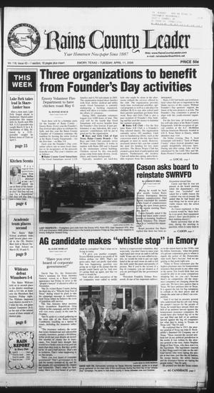 Rains County Leader (Emory, Tex.), Vol. 118, No. 43, Ed. 1 Tuesday, April 11, 2006