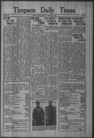Timpson Daily Times (Timpson, Tex.), Vol. 32, No. 219, Ed. 1 Saturday, November 4, 1933