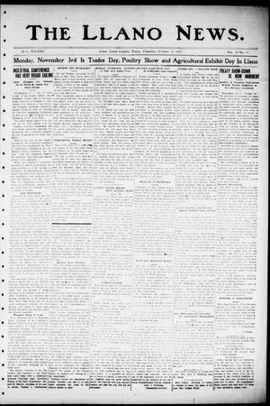 Primary view of object titled 'The Llano News. (Llano, Tex.), Vol. 36, No. 15, Ed. 1 Thursday, October 23, 1919'.