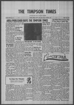 Primary view of object titled 'The Timpson Times (Timpson, Tex.), Vol. 84, No. 38, Ed. 1 Friday, October 3, 1969'.