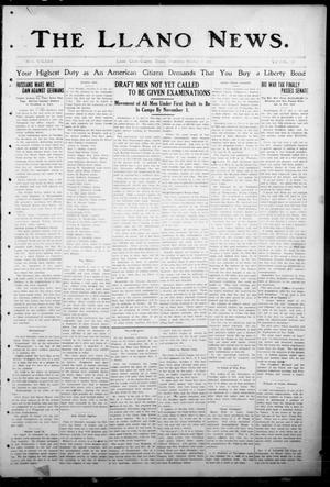 The Llano News. (Llano, Tex.), Vol. 34, No. 15, Ed. 1 Thursday, October 4, 1917