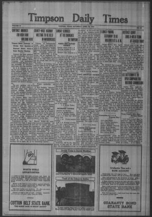 Timpson Daily Times (Timpson, Tex.), Vol. 31, No. 87, Ed. 1 Saturday, April 30, 1932