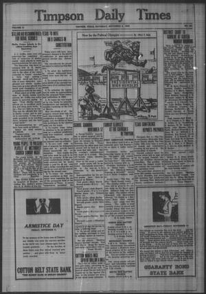 Timpson Daily Times (Timpson, Tex.), Vol. 31, No. 221, Ed. 1 Saturday, November 5, 1932