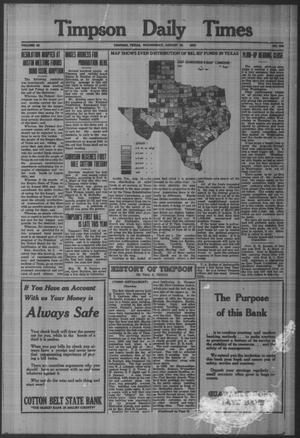 Timpson Daily Times (Timpson, Tex.), Vol. 32, No. 162, Ed. 1 Wednesday, August 16, 1933