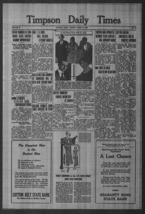 Timpson Daily Times (Timpson, Tex.), Vol. 33, No. 86, Ed. 1 Monday, April 30, 1934