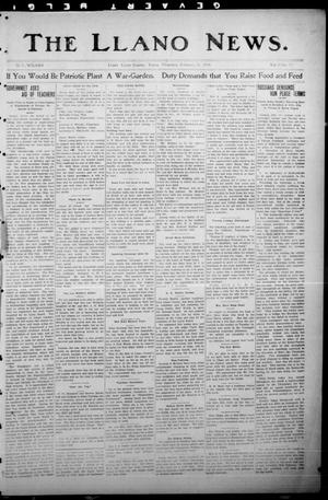 The Llano News. (Llano, Tex.), Vol. 34, No. 33, Ed. 1 Thursday, February 21, 1918