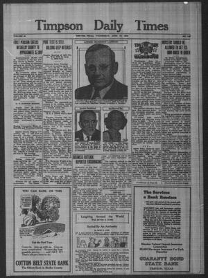 Timpson Daily Times (Timpson, Tex.), Vol. 35, No. 121, Ed. 1 Wednesday, June 17, 1936